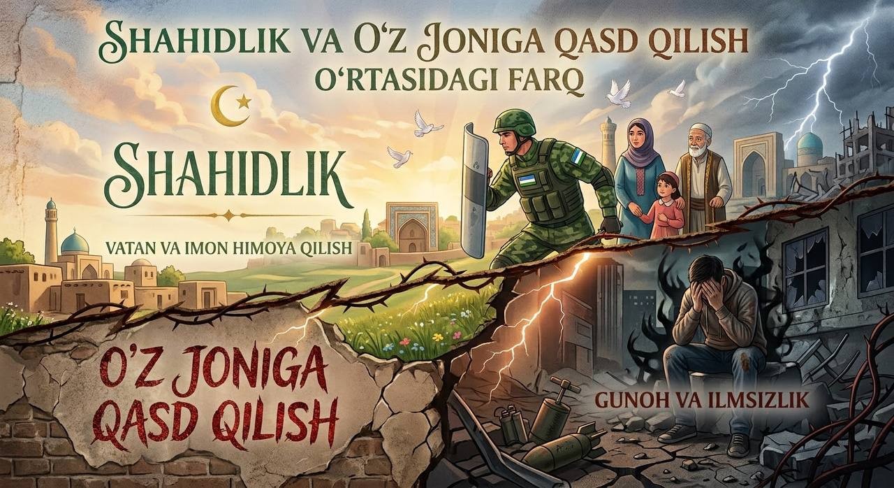 SHAHIDLIK VA OʻZ JONIGA QASD QILISH OʻRTASIDAGI FARQ